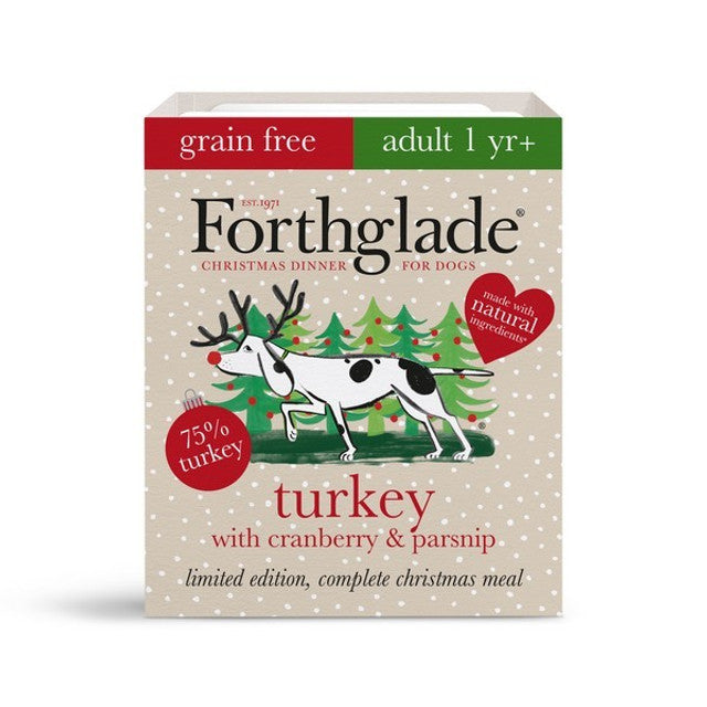 Forthglade Christmas Dinner, Turkey Cranberry and Parsnip GF 395g