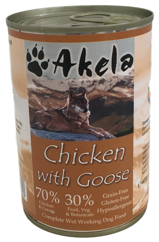 Akela Chicken with Goose - Complete wet working dog food