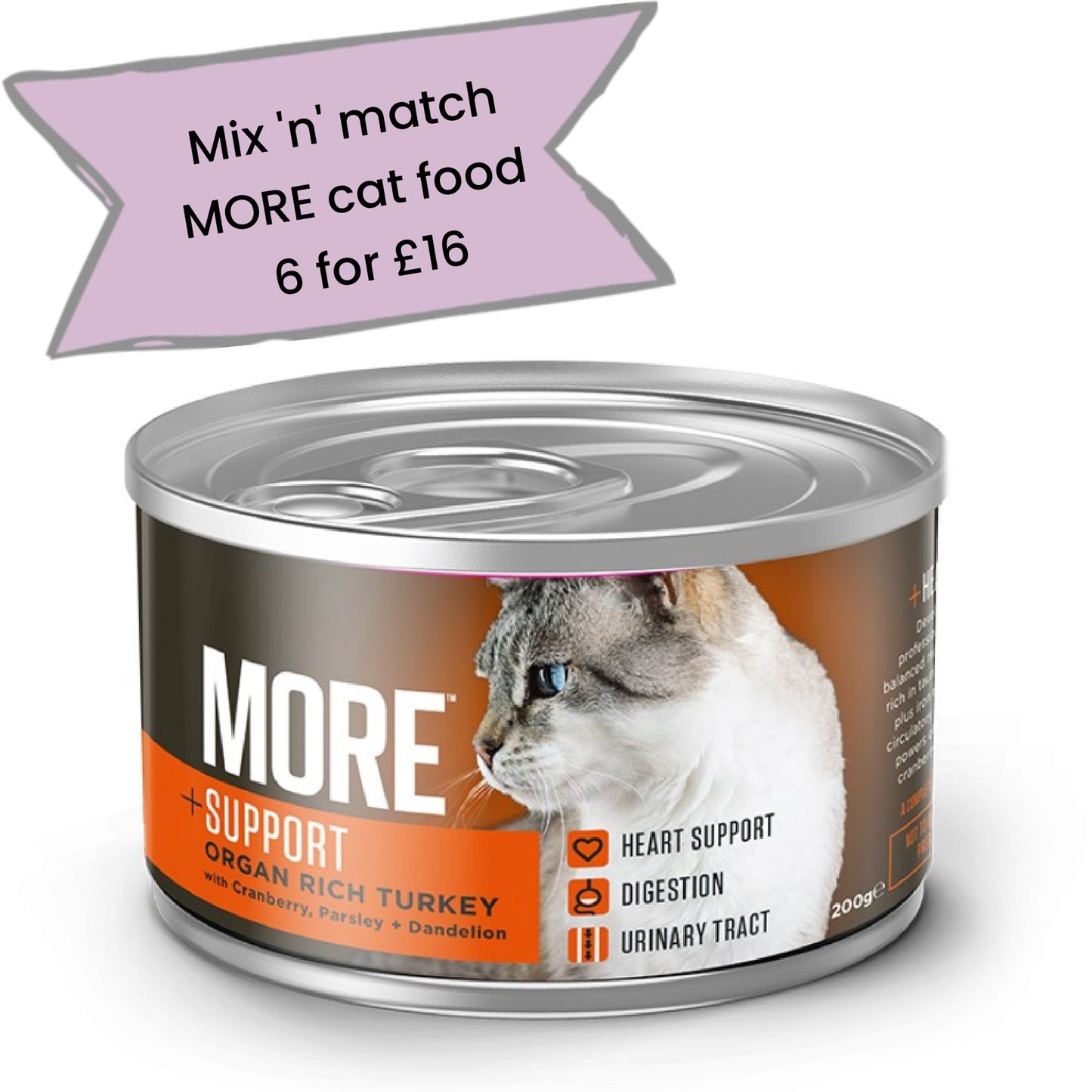 MORE Cat +Heart Support Turkey 200g