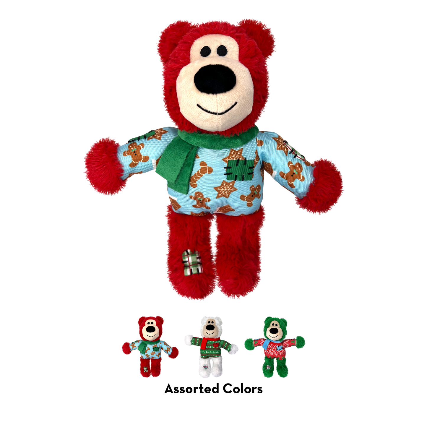 KONG Holiday Wild Knots Bear Assorted Md/lg