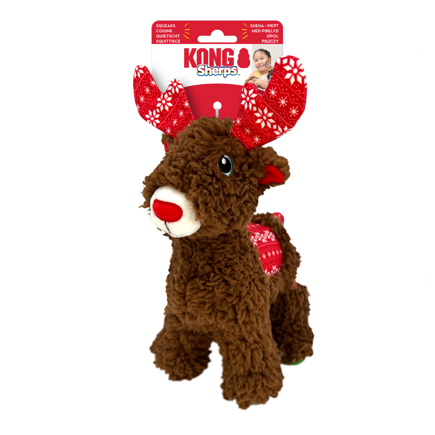 KONG Holiday Sherps Reindeer Medium