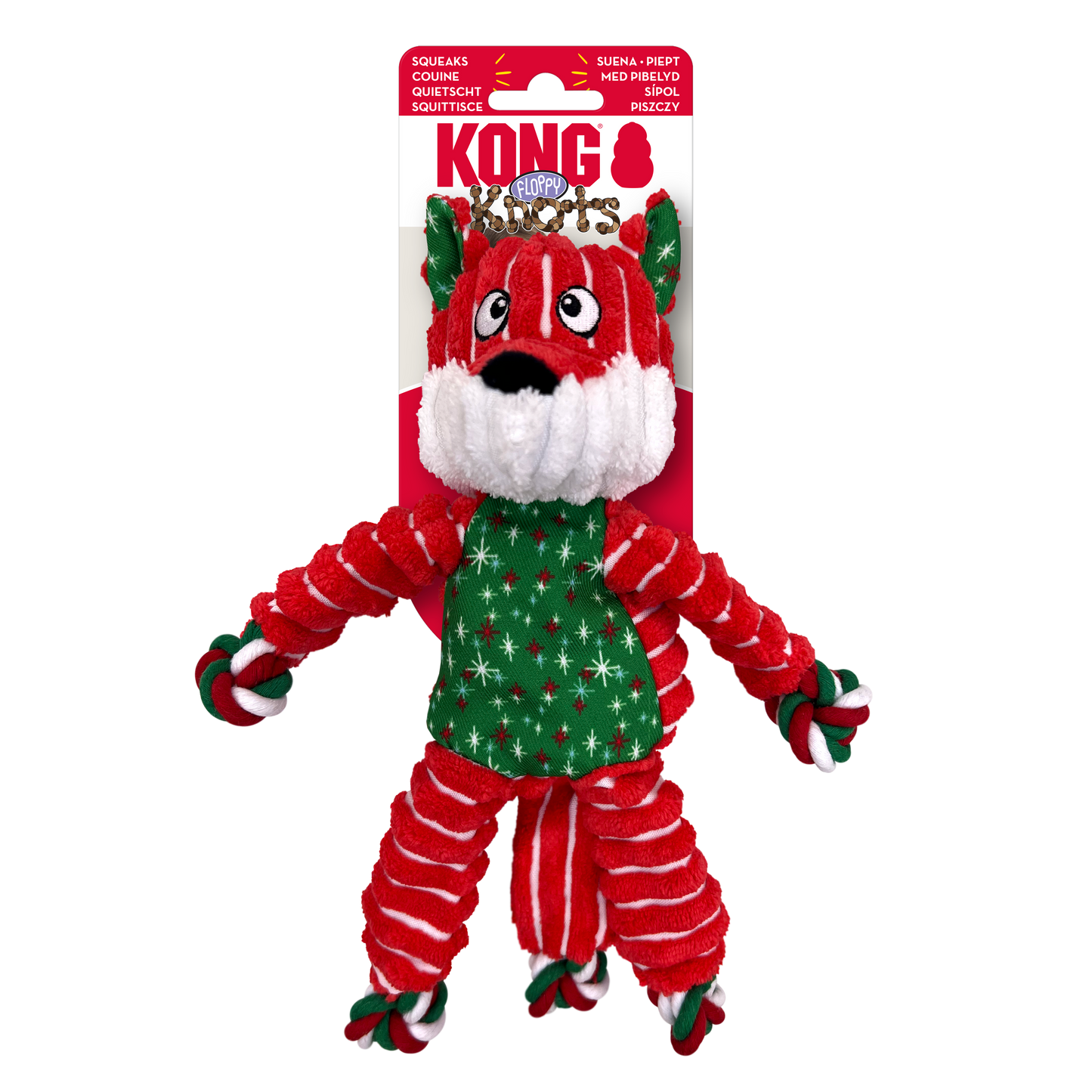 KONG Holiday Floppy Knots Fox Sm/Md