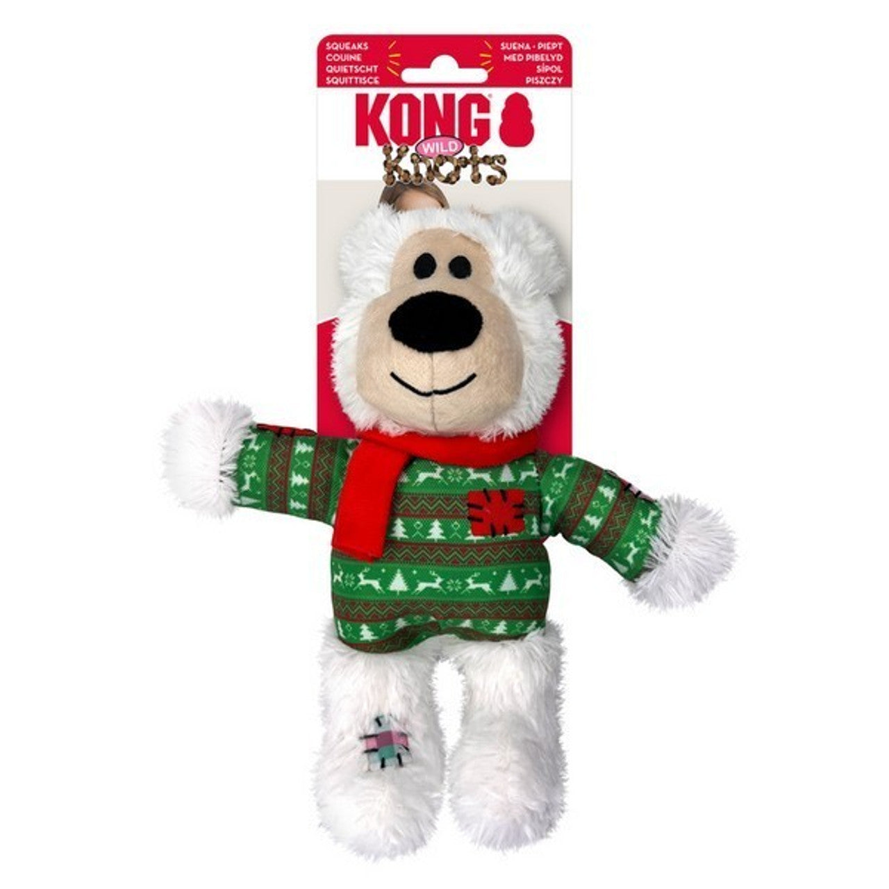 KONG Holiday Wild Knots Bear Assorted Md/lg