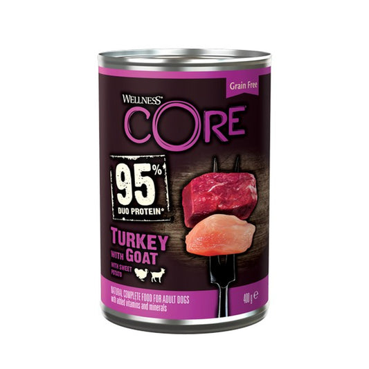 Wellness CORE 95% Duo Protein Turkey with Goat with Sweet Potato - 400g